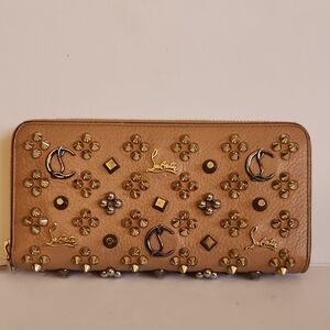 Christian Louboutin Panettone Studded Long Ziparound Wallet
